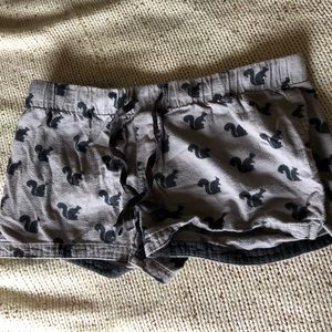 Squirrel Pajama Shorts